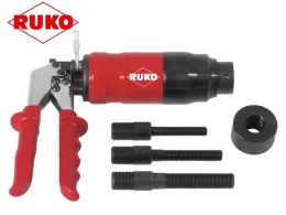 Skrutkovací razník na kov s ručným hydraulickým lisom Ruko