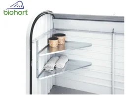 Rohové poličky pre záhradný box Biohort Storemax / 2 ks