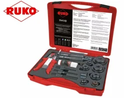 Sada skrutkovacích razníkov na kov s ručným hydraulickým lisom Ruko